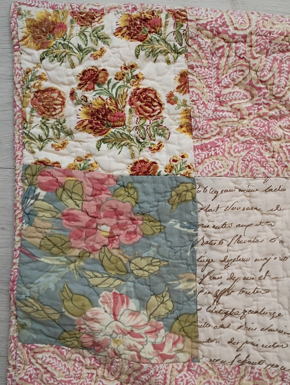 2 Pottery Barn Patchwork Floral Quilted Boho Standard Pillowcase Shams Bed Linen - Picture 4 of 9